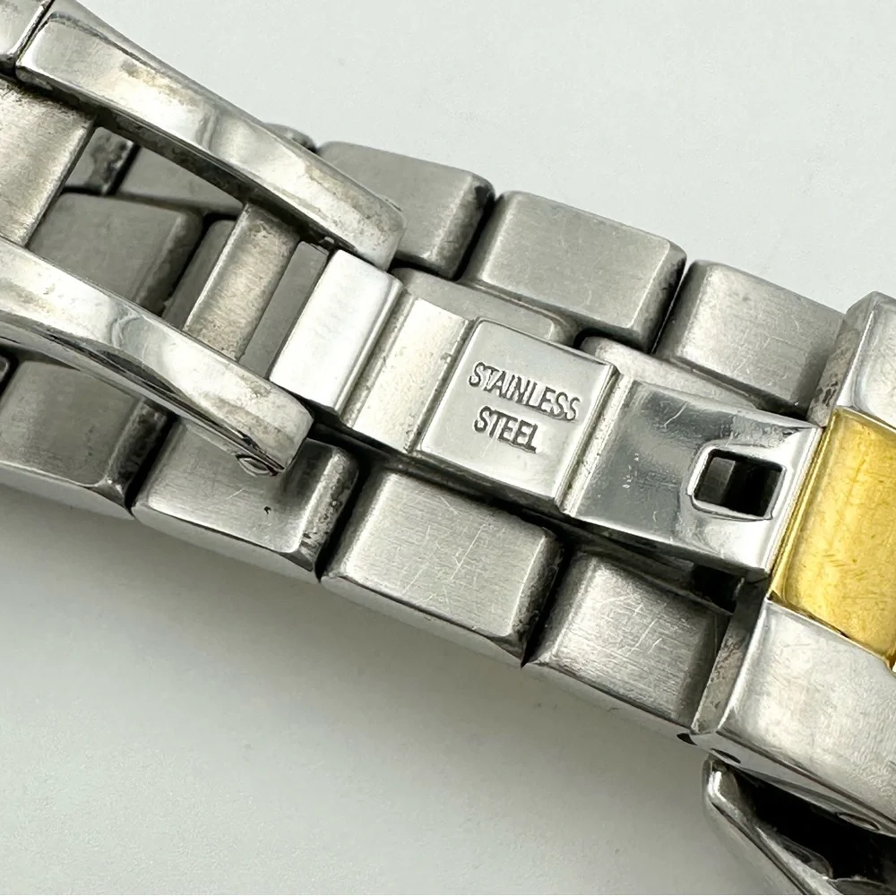 Kate Spade Gold & Silver Tone Analog Watch with Crystal Bezel WORKING